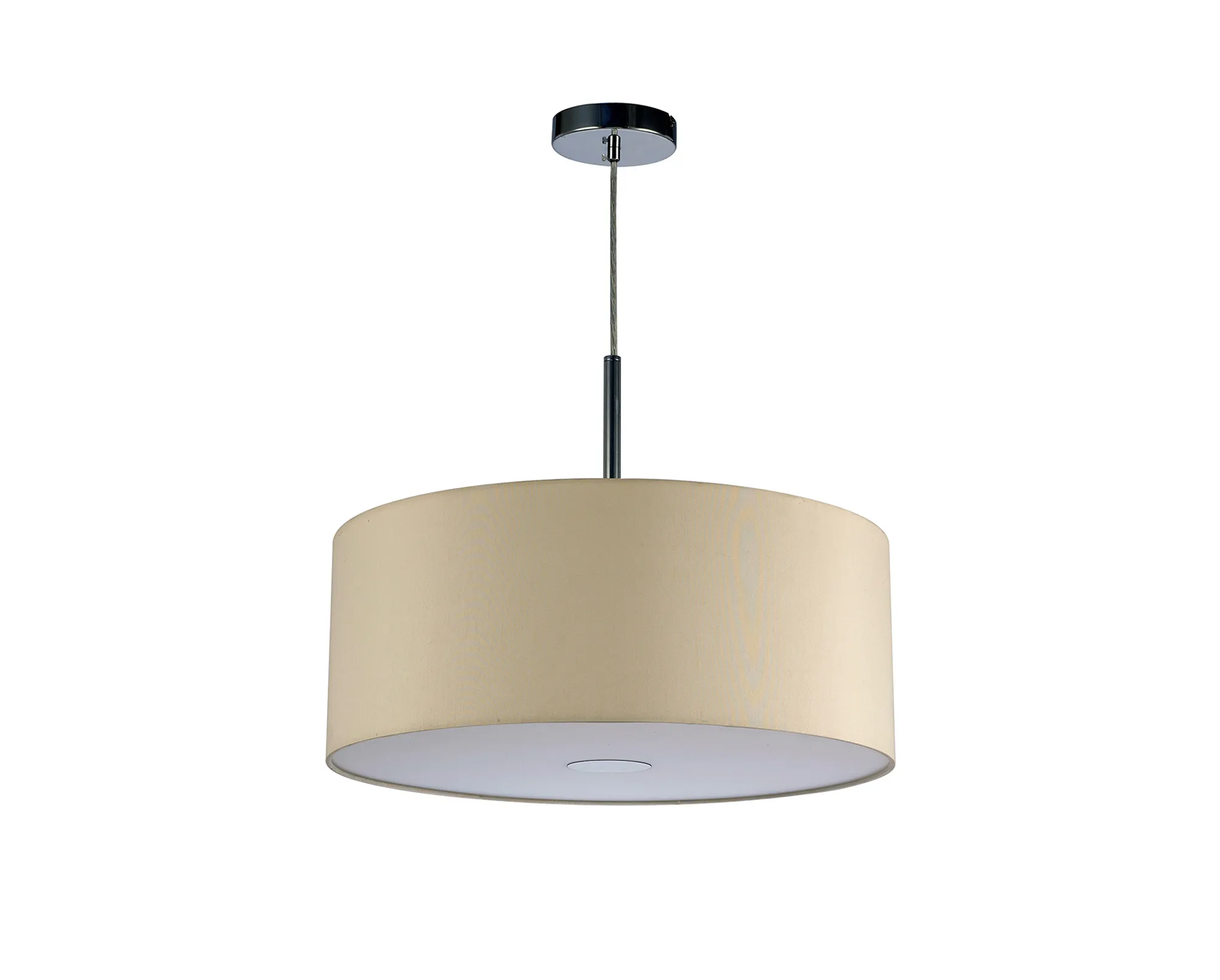 Baymont 50cm Pendant 1 Light Polished Chrome, Ivory Pearl, Frosted Diffuser DK0143  Deco Baymont CH IV